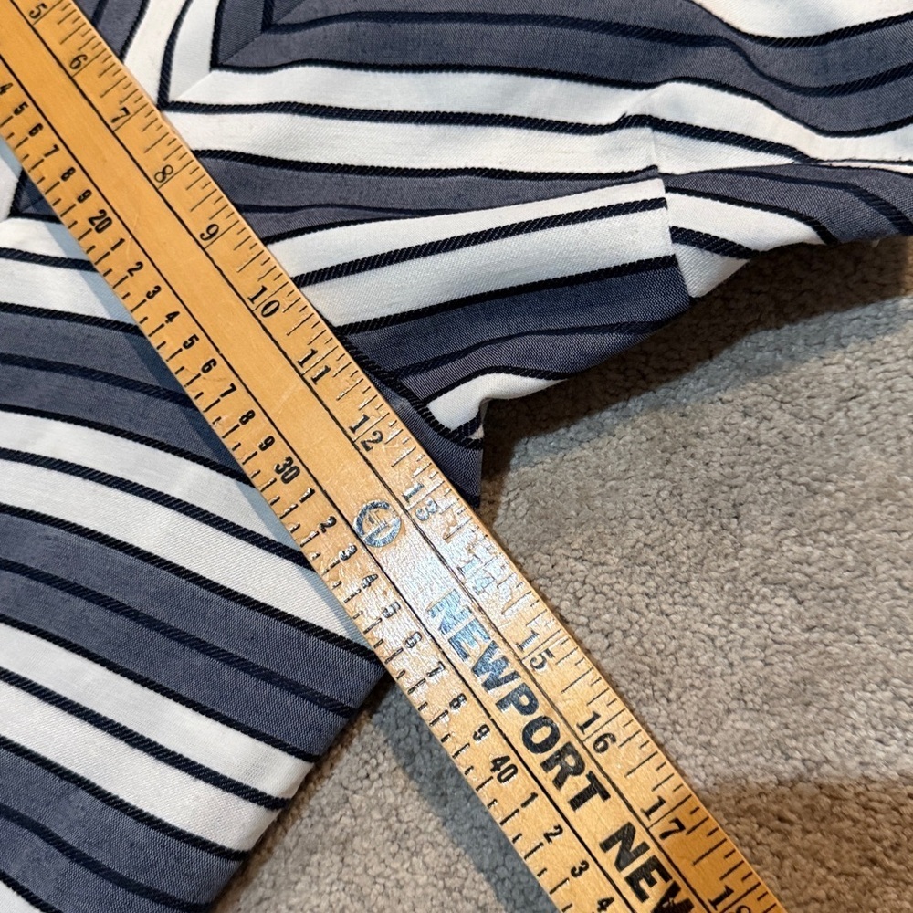1901 Navy Striped Fit and Flare Dress Size 4 - Picture 9 of 9